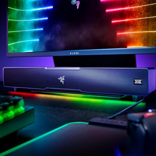 Razer Leviathan V2 - PC Gaming Soundbar with Subwoofer (Multi-driver PC Soundbar and Subwoofer, THX Spatial Audio, Bluetooth 5.2, RGB Chroma, Compact Form Factor) Black