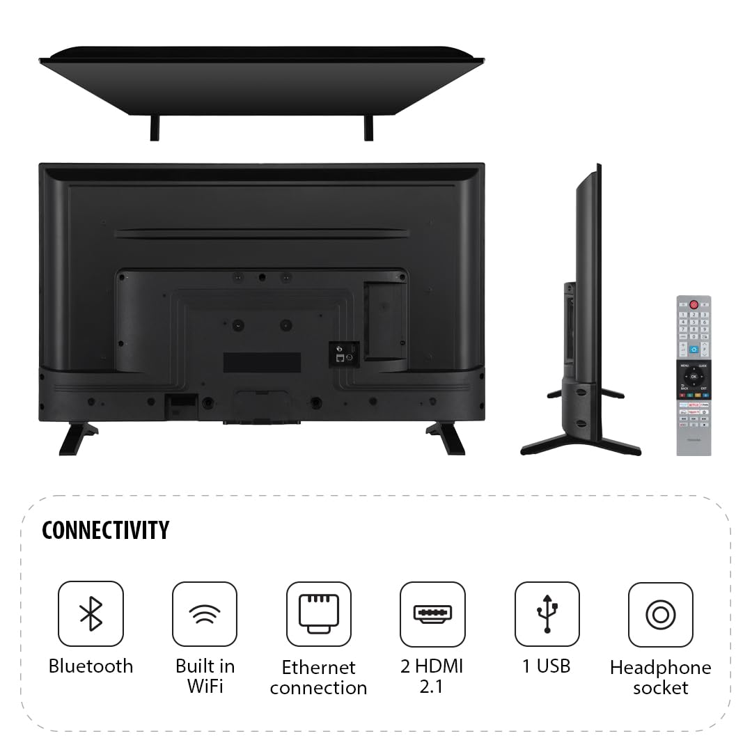 Toshiba 40" LV2553DB Full HD Smart VIDAA TV, HDR, Freely, Disney plus, Prime Video, Netflix, Dolby Audio, Works with Alexa, Works with Google Assistant, VIDAA Voice 2025