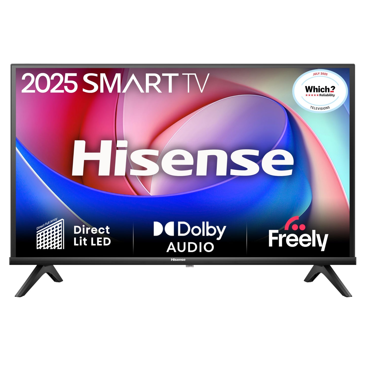 Hisense 40" 40E4QTUK FHD LED TV with Freely - Direct Lit LED, Dolby Audio, Natural Colour Enhancer, Games Mode, Sports Mode with Freely, Disney +, YouTube, Netflix
