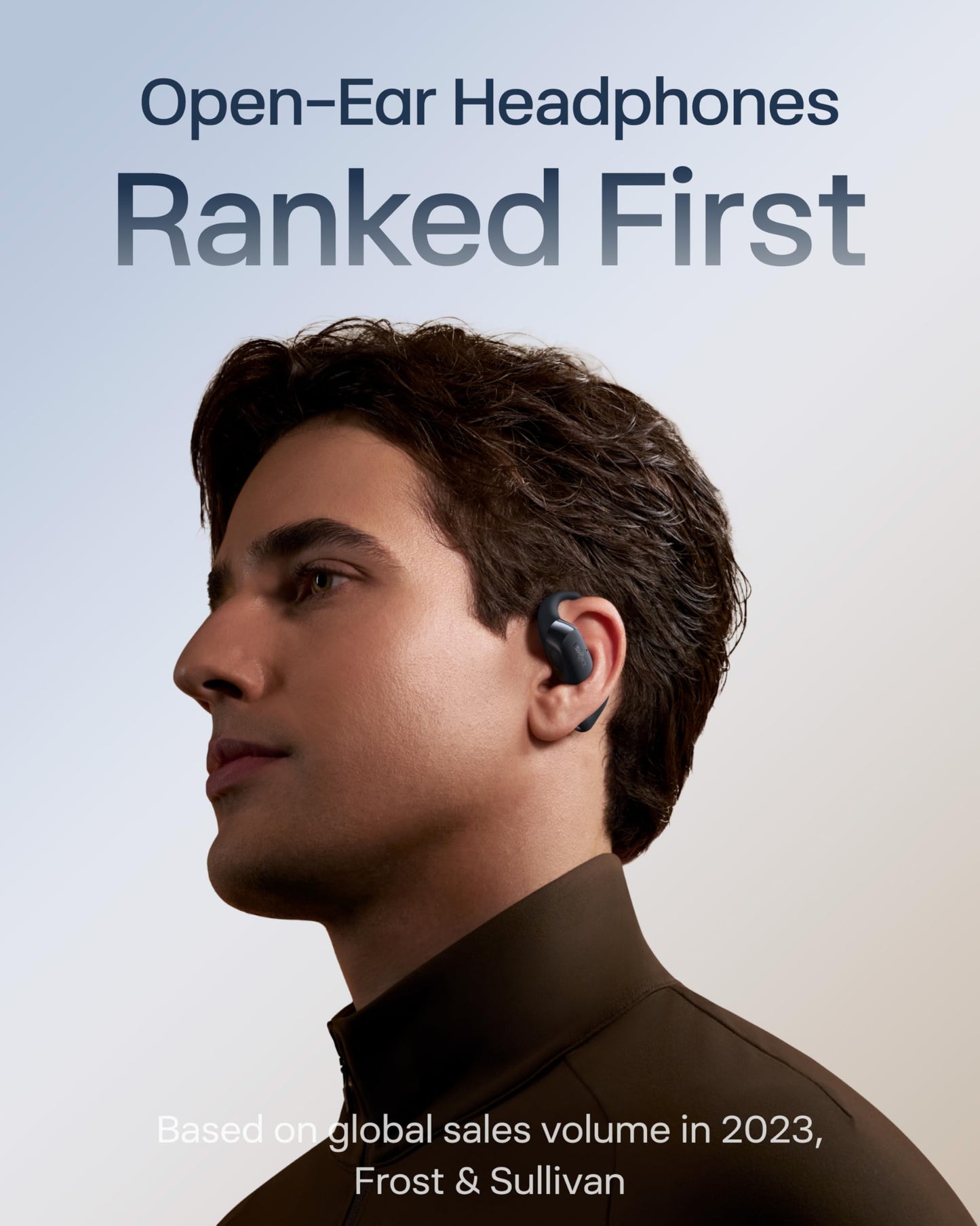 SHOKZ OpenFit 2+ Open-Ear Headphones,Wireless Bluetooth Headset, Dolby Audio Enabled, Comfortable Earbuds with Soft Hooks, 48H Playtime, IP55 Water-Resistant, USB-C & Wireless Fast Charging, Black