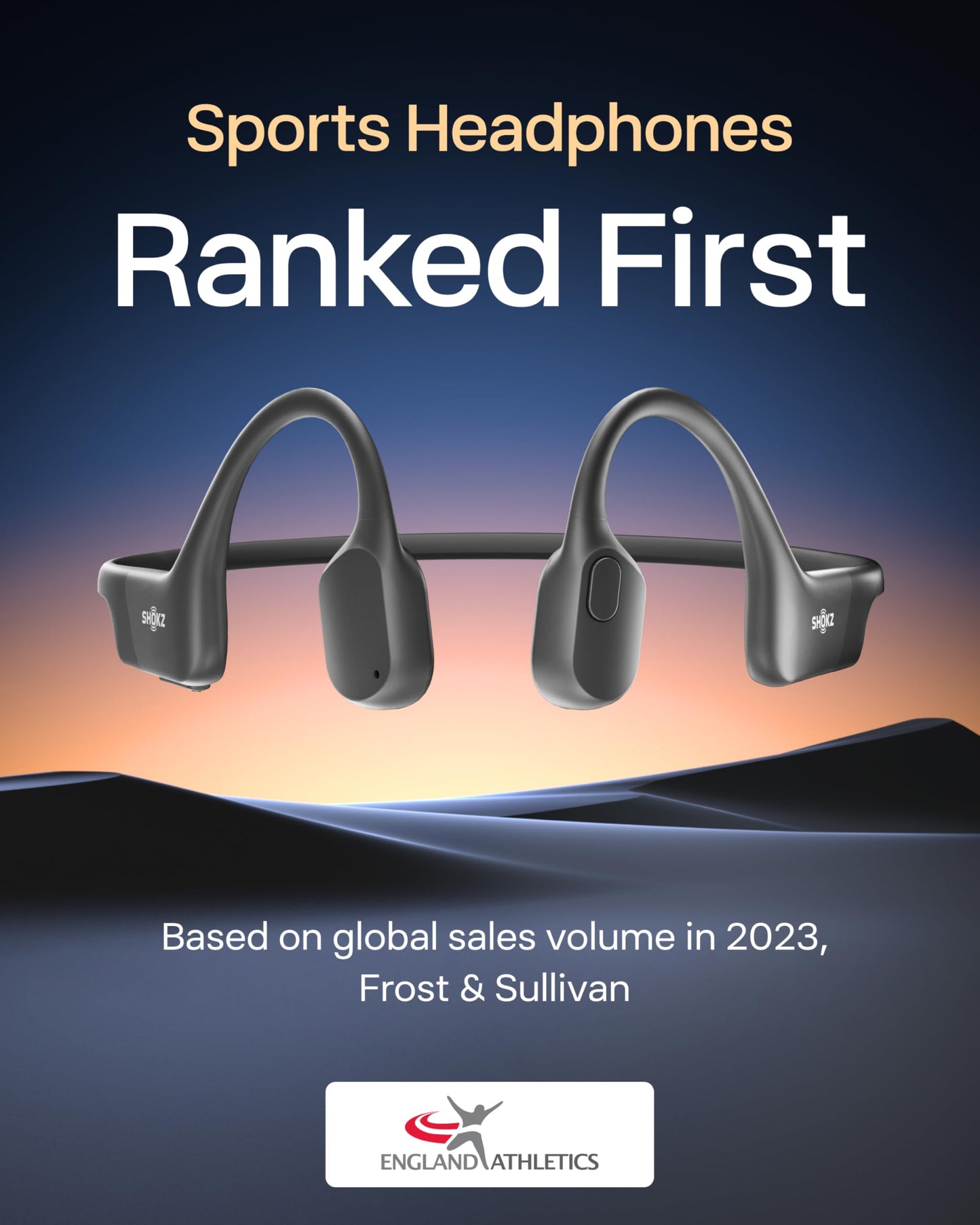 SHOKZ OpenRun Bone Conduction Headphones, Open-Ear Bluetooth Sports Earphones with Mic, IP67 Waterproof Wireless Headset for Running and Workout, 8H Playtime, USB-C - Black, Sport headband