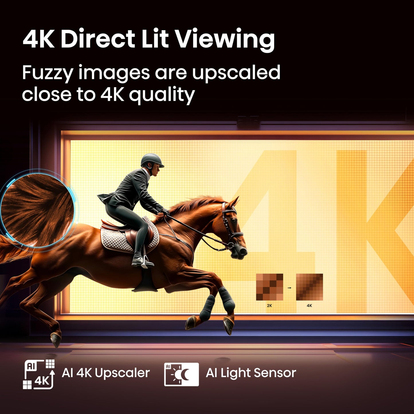 Hisense 55" 55E6QTUK 4K Ultra HD Smart TV AI TV - 4K UHD, Hi-View AI Engine, Precision Colour, AI Smooth Motion, Sports Mode with Freely, Disney +, YouTube, Netflix