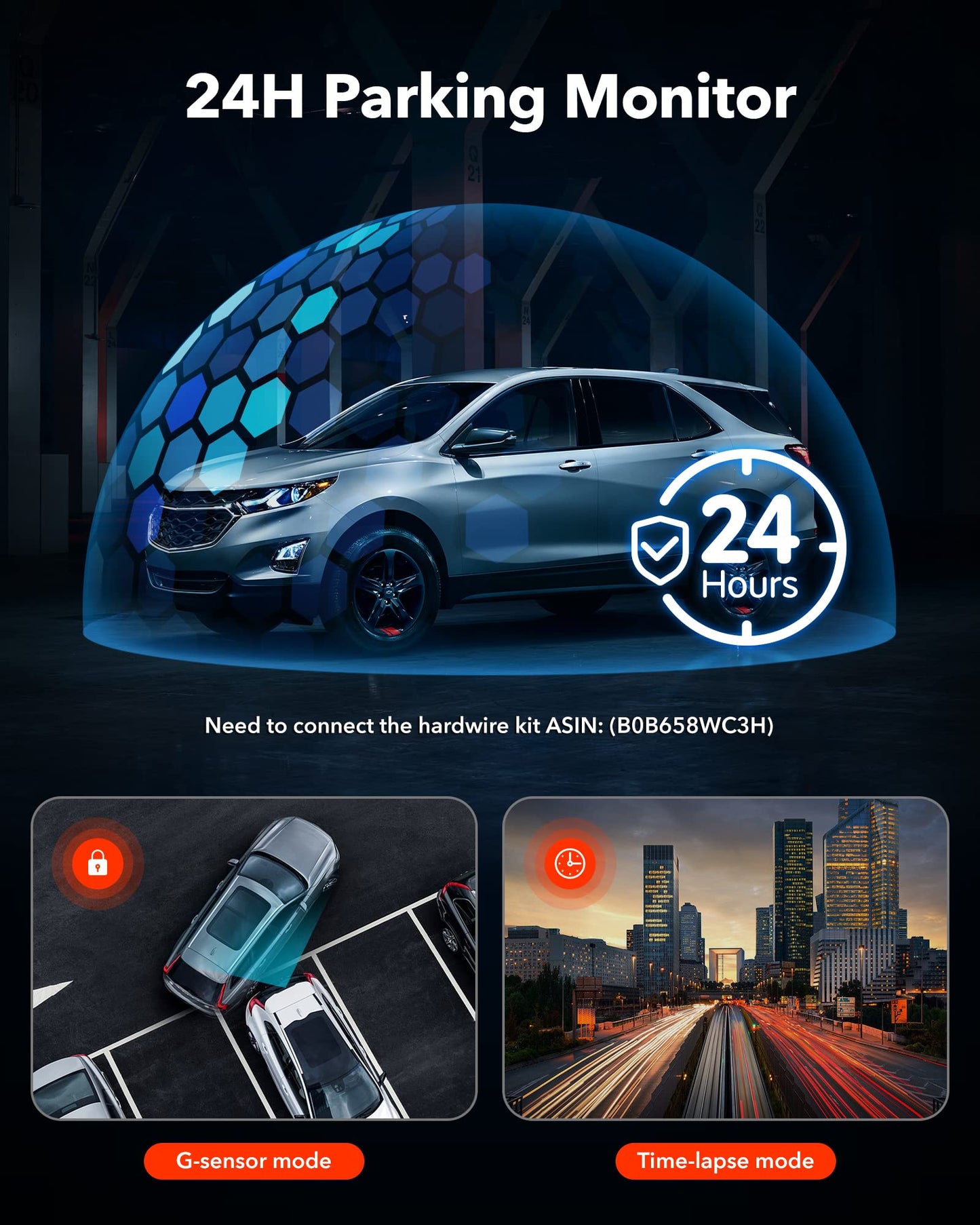 REDTIGER Dash Cam Front Rear, 4K/2.5K Full HD Dash Camera for Cars with STAVIS 2, Included 128GB Card, 5.8GHz Wi-Fi6 GPS, 3.18” Screen, Night Vision, 170°Wide Angle, WDR, 24H Parking Mode(F7NP)