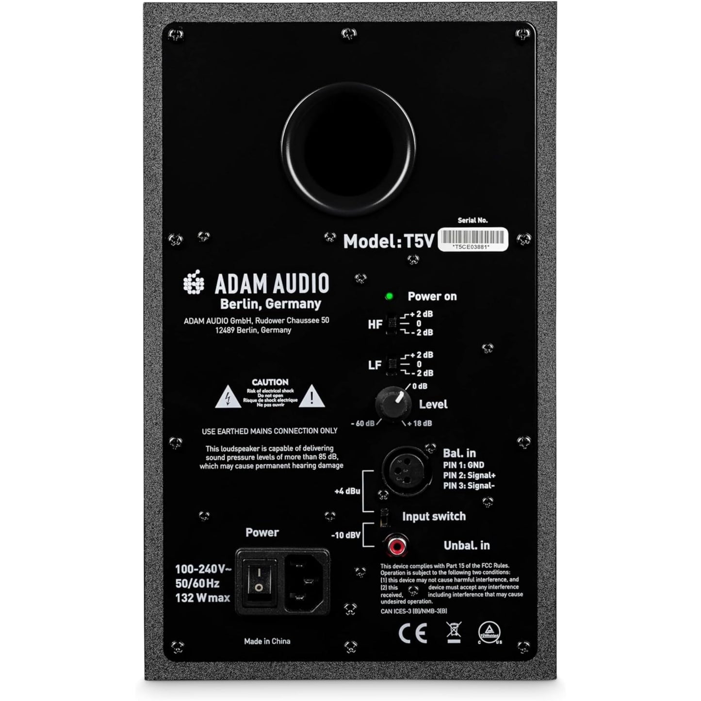 ADAM Audio T5V Studio Monitor for recording, mixing and mastering, Studio Quality Sound (Single)