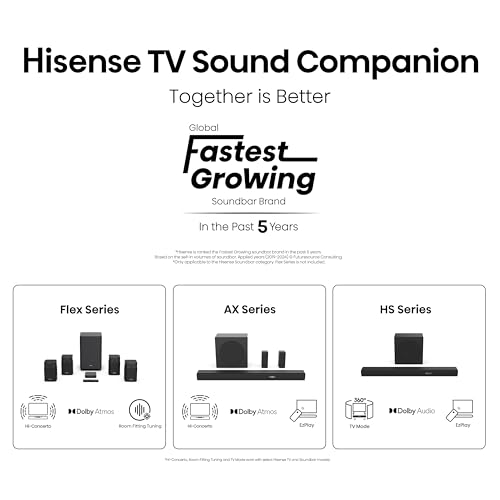 Hisense 55" 55E6QTUK 4K Ultra HD Smart TV AI TV - 4K UHD, Hi-View AI Engine, Precision Colour, AI Smooth Motion, Sports Mode with Freely, Disney +, YouTube, Netflix