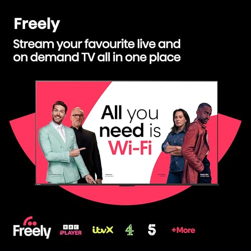 Hisense 40" 40E4QTUK FHD LED TV with Freely - Direct Lit LED, Dolby Audio, Natural Colour Enhancer, Games Mode, Sports Mode with Freely, Disney +, YouTube, Netflix