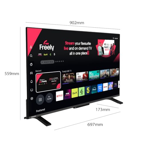 Toshiba 40" LV2553DB Full HD Smart VIDAA TV, HDR, Freely, Disney plus, Prime Video, Netflix, Dolby Audio, Works with Alexa, Works with Google Assistant, VIDAA Voice 2025