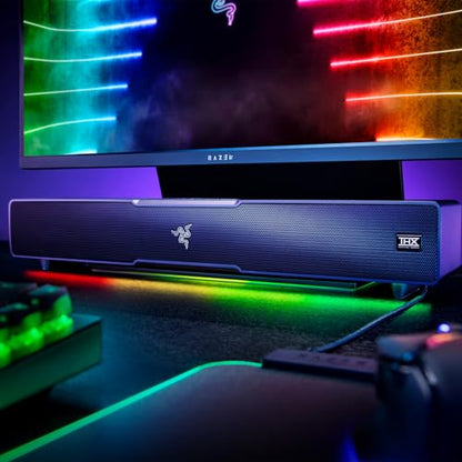Razer Leviathan V2 - PC Gaming Soundbar with Subwoofer (Multi-driver PC Soundbar and Subwoofer, THX Spatial Audio, Bluetooth 5.2, RGB Chroma, Compact Form Factor) Black