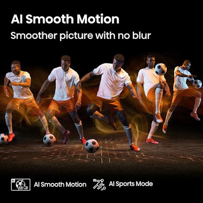 Hisense 55" 55E6QTUK 4K Ultra HD Smart TV AI TV - 4K UHD, Hi-View AI Engine, Precision Colour, AI Smooth Motion, Sports Mode with Freely, Disney +, YouTube, Netflix