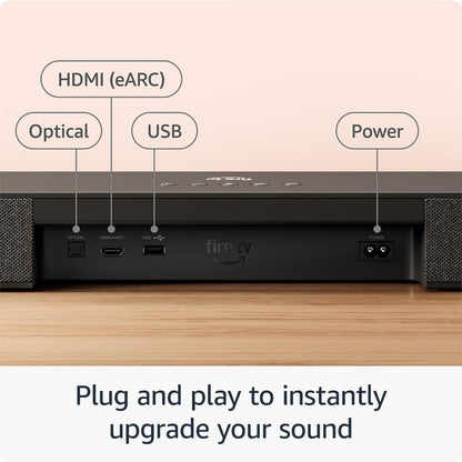 Amazon Fire TV Soundbar Plus, 3.1 channel, all-in-one design, Dolby Atmos, DTS:X, clear dialogue, 2024 release