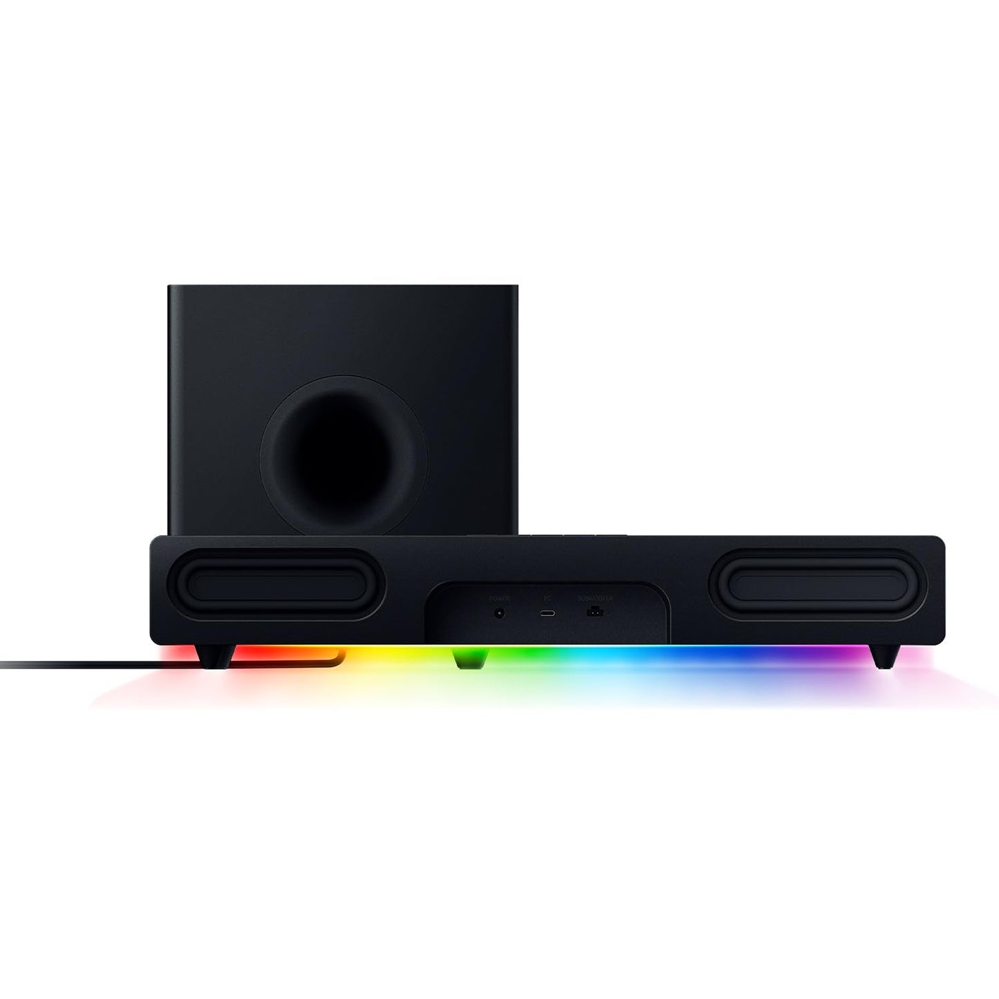 Razer Leviathan V2 - PC Gaming Soundbar with Subwoofer (Multi-driver PC Soundbar and Subwoofer, THX Spatial Audio, Bluetooth 5.2, RGB Chroma, Compact Form Factor) Black