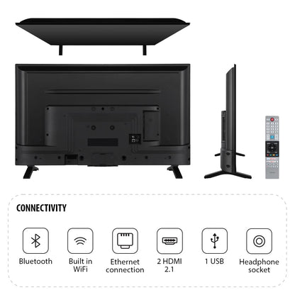 Toshiba 40" LV2553DB Full HD Smart VIDAA TV, HDR, Freely, Disney plus, Prime Video, Netflix, Dolby Audio, Works with Alexa, Works with Google Assistant, VIDAA Voice 2025