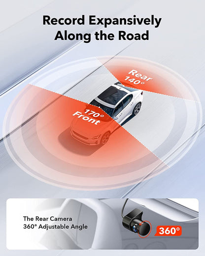 REDTIGER Dash Cam Front Rear, 4K/2.5K Full HD Dash Camera for Cars with STAVIS 2, Included 128GB Card, 5.8GHz Wi-Fi6 GPS, 3.18” Screen, Night Vision, 170°Wide Angle, WDR, 24H Parking Mode(F7NP)