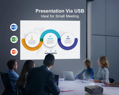 【Auto Focus & Keystone】Projector, 32000 Lumen WiFi 6 Bluetooth Full HD 1080P Portable Projector Supported 4K,4D/4P Keystone 50% Zoom 300" Display Home Cinema Projectors for Smartphone/TV Stick/PPT/PS5