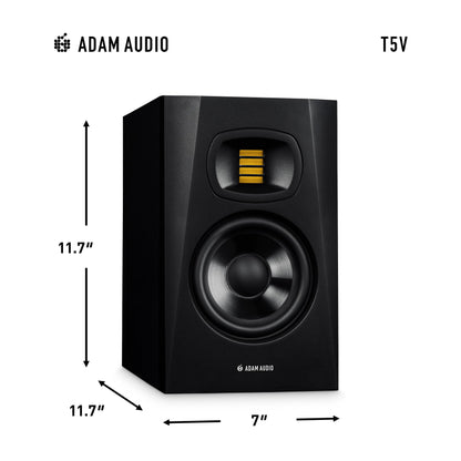 ADAM Audio T5V Studio Monitor for recording, mixing and mastering, Studio Quality Sound (Single)