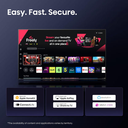 Hisense 40" 40E4QTUK FHD LED TV with Freely - Direct Lit LED, Dolby Audio, Natural Colour Enhancer, Games Mode, Sports Mode with Freely, Disney +, YouTube, Netflix