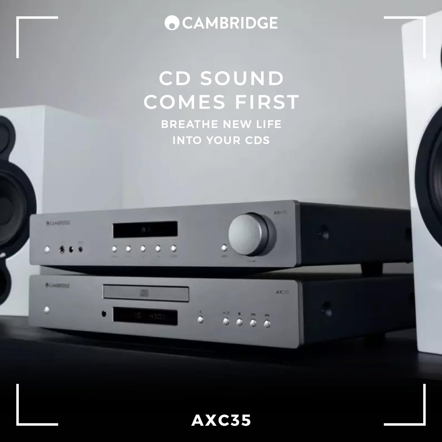 Cambridge Audio AXC35 - Separate CD Player for HiFi System Featuring Gapless Playback and Wolfson DAC with Digital Out - Lunar Grey