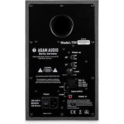 ADAM Audio T5V Studio Monitor for recording, mixing and mastering, Studio Quality Sound (Single)