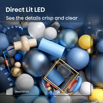 Hisense 40" 40E4QTUK FHD LED TV with Freely - Direct Lit LED, Dolby Audio, Natural Colour Enhancer, Games Mode, Sports Mode with Freely, Disney +, YouTube, Netflix