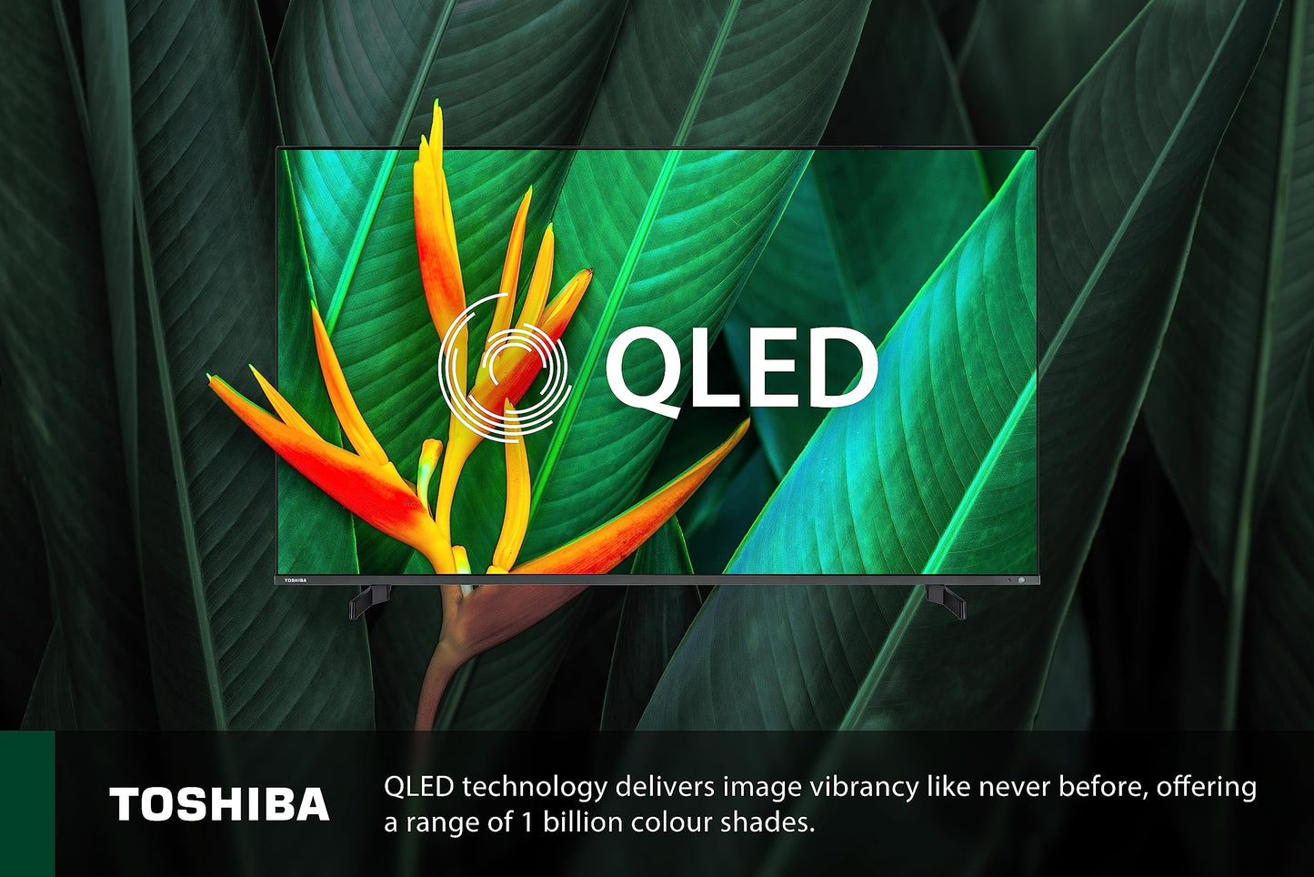 Toshiba 50QF5D53DB QLED 4K Smart Fire TV, TRU Picture Engine, Ultra HD, HDR10, Freeview, Disney+, Prime, Netflix, Dolby Vision, Dolby Atmos, Sound by Onkyo, Alexa, HDMI 2.1, Bluetooth, Airplay