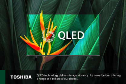 Toshiba 50QF5D53DB QLED 4K Smart Fire TV, TRU Picture Engine, Ultra HD, HDR10, Freeview, Disney+, Prime, Netflix, Dolby Vision, Dolby Atmos, Sound by Onkyo, Alexa, HDMI 2.1, Bluetooth, Airplay